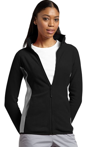 Clearance White Cross Women's Polar Fleece Zip Front Solid Scrub Jacket