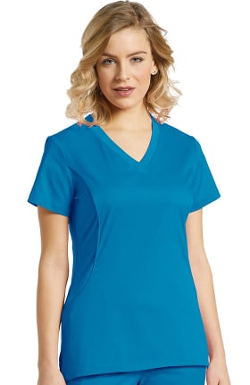 Allure by White Cross Women's V-Neck Stretch Side Solid Scrub Top