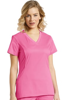 Allure by White Cross Women's V-Neck Stretch Side Solid Scrub Top