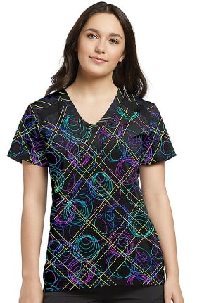 Fit by White Cross Women's V-Neck Geometric Print Top