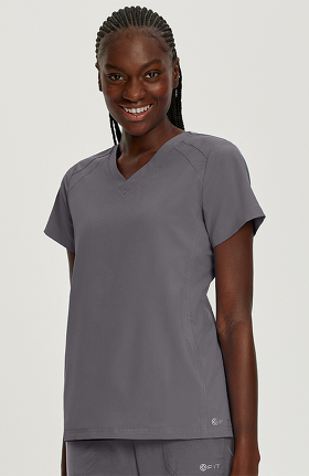 Fit by White Cross Women's V-Neck Solid Scrub Top