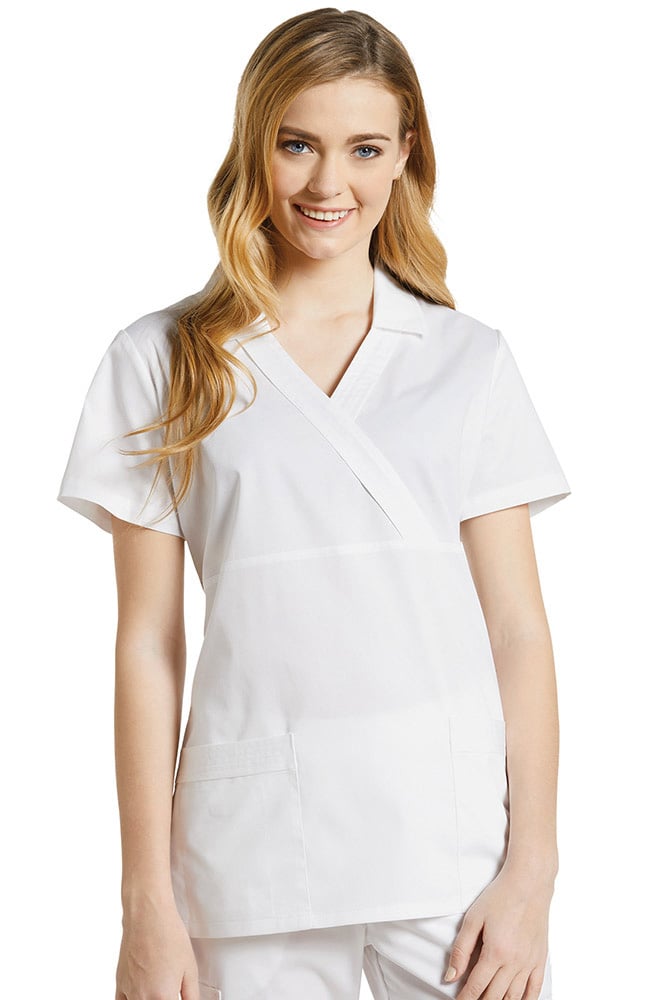 Allure by White Cross Women's V-Neck Point Collar Solid Scrub Top ...