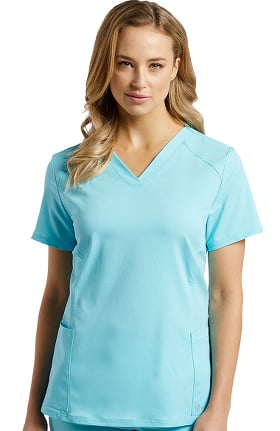Fit by White Cross Women's Sporty V-Neck Solid Scrub Top