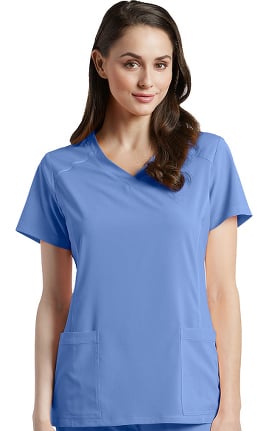 Fit by White Cross Women's V-Neck Solid Scrub Top