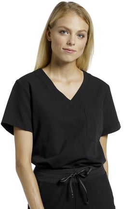 V.Tess by White Cross Women's Side Vent V-Neck Solid Scrub Top