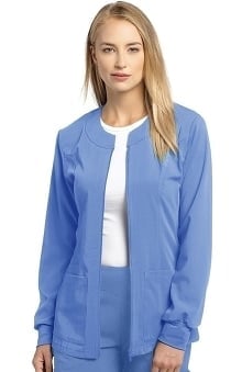 Marvella by White Cross Women's Jewel Neck Zip Front Scrub Jacket