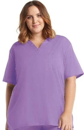 Clearance F3 Fundamentals by White Swan Unisex V-Neck Solid Scrub Top