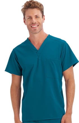Classic Fit Collection by Jockey Unisex 1 Pocket Tri Blend Solid Scrub Top