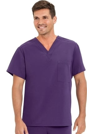 Classic Fit Collection by Jockey® Unisex 1 Pocket Tri Blend Solid Scrub Top
