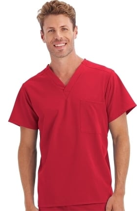 Clearance Classic Fit Collection by Jockey Scrubs Unisex 1 Pocket Tri Blend Solid Scrub Top