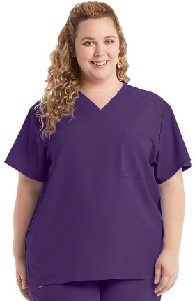 Clearance Classic Fit Collection by Jockey® Scrubs Unisex 1 Pocket Tri Blend Solid Scrub Top