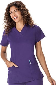 Classic Fit Collection by Jockey Women's Tri Blend Solid Scrub Top