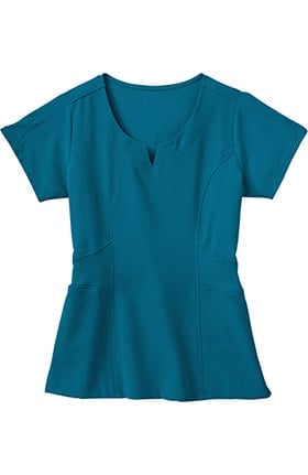Clearance Classic Fit Collection by Jockey® Women's 2 Pocket Tri Blend Rib Knit Solid Scrub Top
