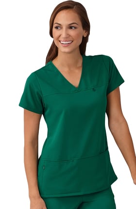 Clearance Classic Fit Collection by Jockey Women's 6 Pocket Solid Scrub Top