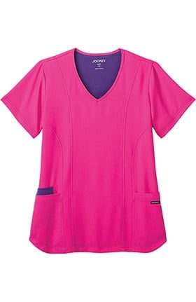 Clearance Modern Fit Collection by Jockey Women's V-Neck Contrast Princess Scrub Top