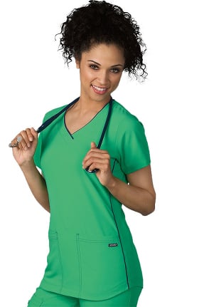 Clearance Classic Fit Collection by Jockey Women's Sporty V-Neck Scrub Top