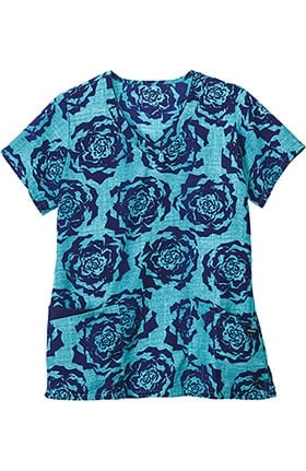 Clearance Classic Fit Collection by Jockey® Women's V-Neck Floral Print Scrub Top