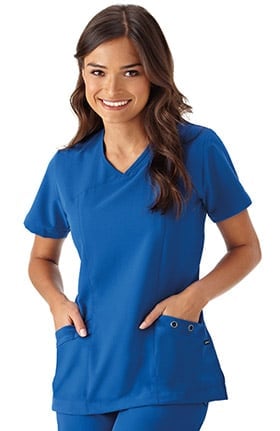 Modern Fit Collection by Jockey® Women's Asymmetrical Neck Solid Scrub Top