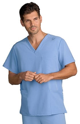 Classic Fit Collection by Jockey® Unisex V-Neck Solid Scrub Top