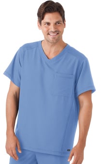 Jockey Men's Mesh V-Neck Solid Scrub Top