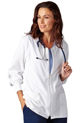 Clearance Classic Fit Collection by Jockey Women's V-Neck Zip Front Scrub Jacket