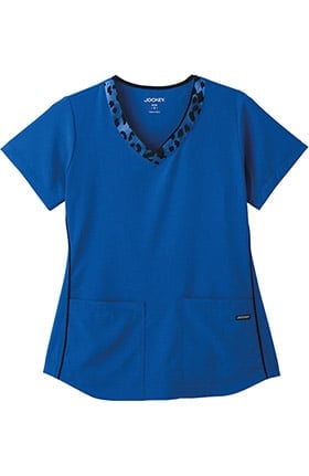 Clearance Classic Fit Collection by Jockey® Women's V-Neck Animal Print Scrub Top