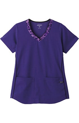 Clearance Classic Fit Collection by Jockey® Women's V-Neck Animal Print Scrub Top
