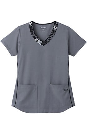 Clearance Classic Fit Collection by Jockey® Women's V-Neck Animal Print Scrub Top