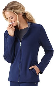 Modern Fit Collection by Jockey® Women's Zip Front Fleece Lined Solid Scrub Jacket