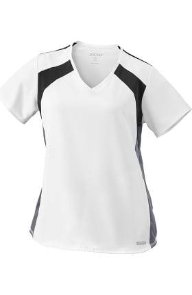 Clearance Modern Fit Collection by Jockey Women's V-Neck Colorblock Solid Scrub Top