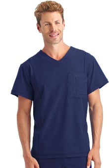 Performance Rx by Jockey Men's Performance RX V-Neck Mesh Tech Solid Scrub Top