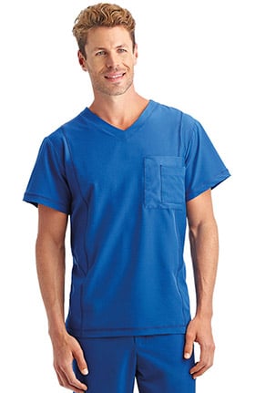 Performance Rx by Jockey® Men's Performance RX V-Neck Mesh Tech Solid Scrub Top