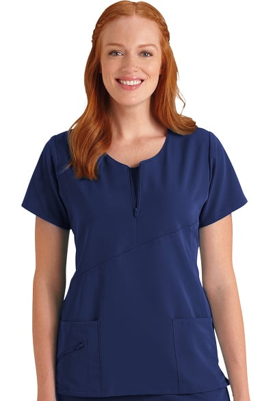 puff sleeve scrub top