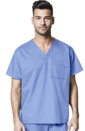 WonderWORK Unisex V-Neck Solid Scrub Top