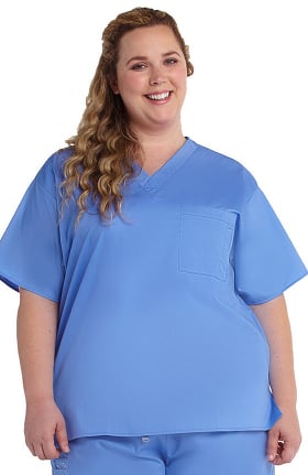 WonderWORK Unisex V-Neck Solid Scrub Top