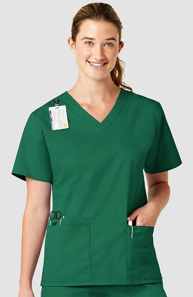 WonderWORK Women's V-Neck Solid Scrub Top