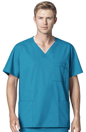 WonderWORK Men's V-Neck Solid Scrub Top