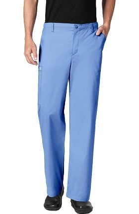 WonderWORK Men's Drawstring Elastic Waist Cargo Scrub Pant
