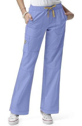 Four Stretch by WonderWink Women's Drawstring Elastic Waist Sporty Cargo Scrub Pant