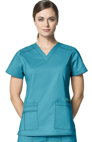 WonderFLEX by WonderWink Women's Verity V-Neck Solid Scrub Top ...