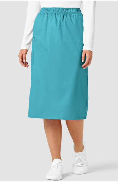 WonderWORK Women's Elastic Waist Cargo Scrub Skirt | Allheart.com