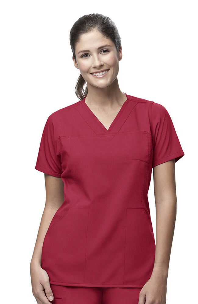 Clearance Carhartt Women's 4 Pocket Y-Neck Solid Scrub Top | allheart.com