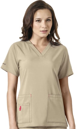 CROSS-FLEX by Carhartt Women's V-Neck Media Solid Scrub Top
