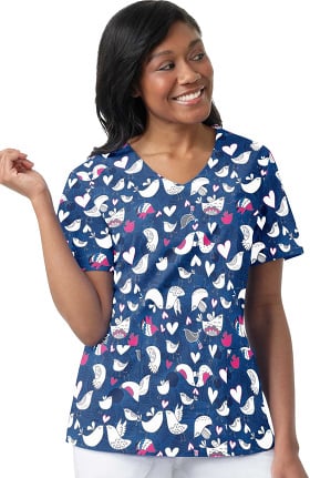 Printed Scrub Tops for Women - Discounted Prices at allheart