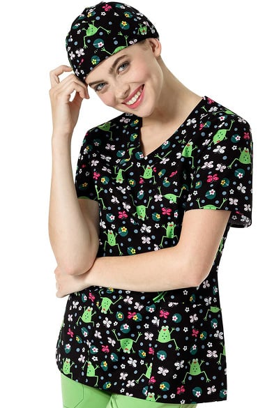 frog print scrubs