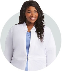 plus size lab coats